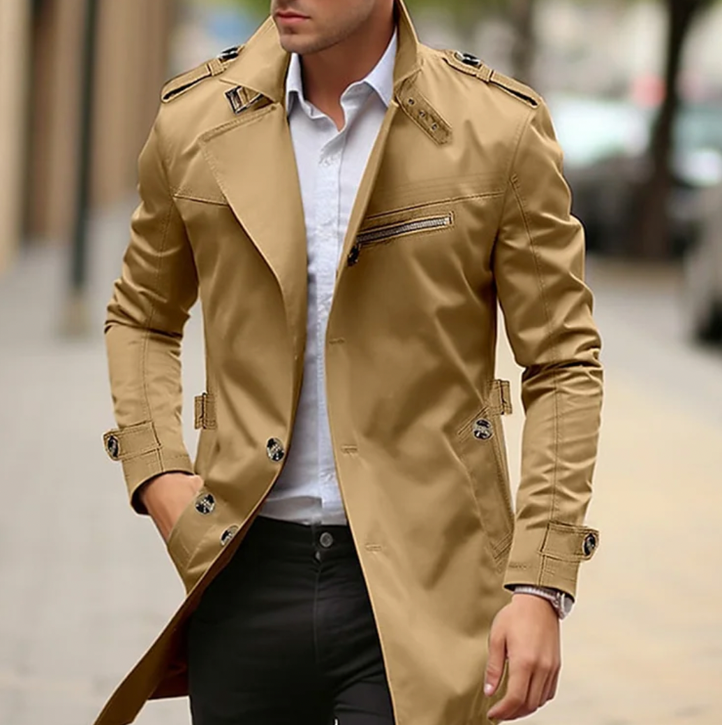 Casaco masculino, elegante e cheio de estilo, perfeito para os dias mais frios