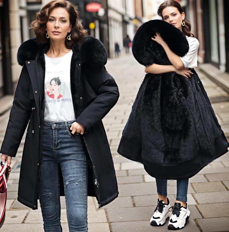 Nova jaqueta feminina de inverno, perfeita para dias frios